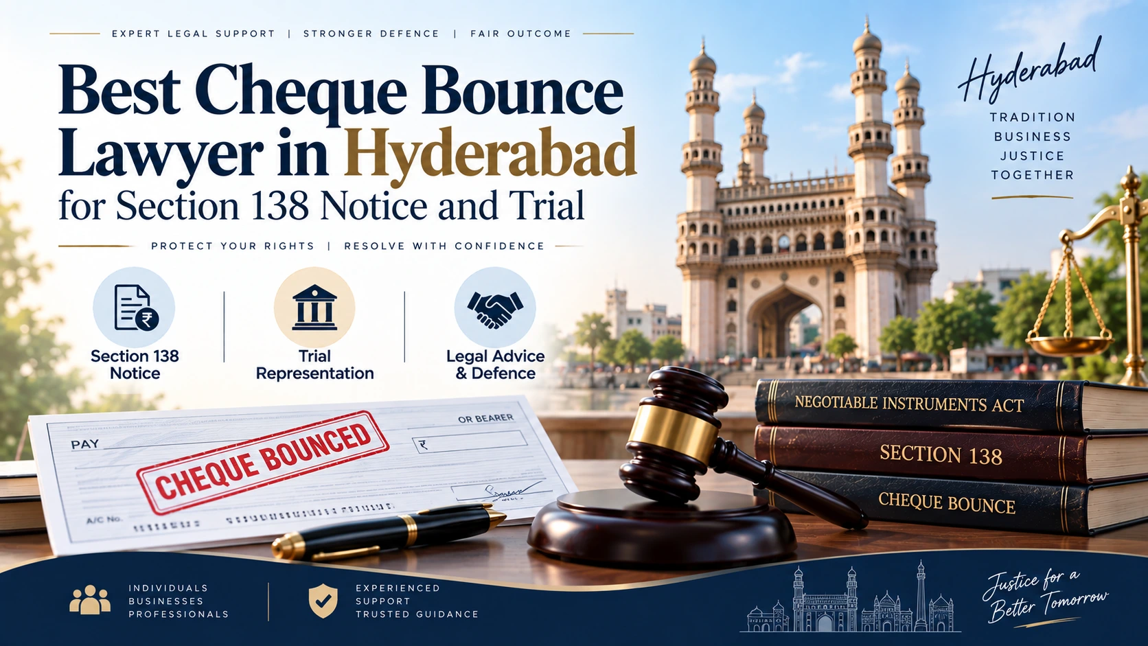 Best Cheque Bounce Lawyer in Hyderabad | Section 138
