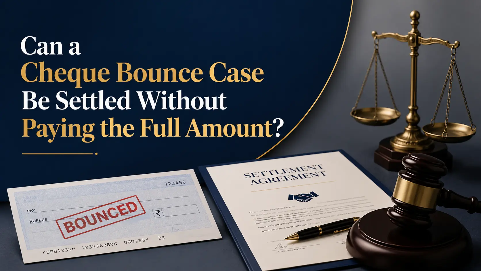 Can a Cheque Bounce Case Be Settled Without Paying the Full Amount?