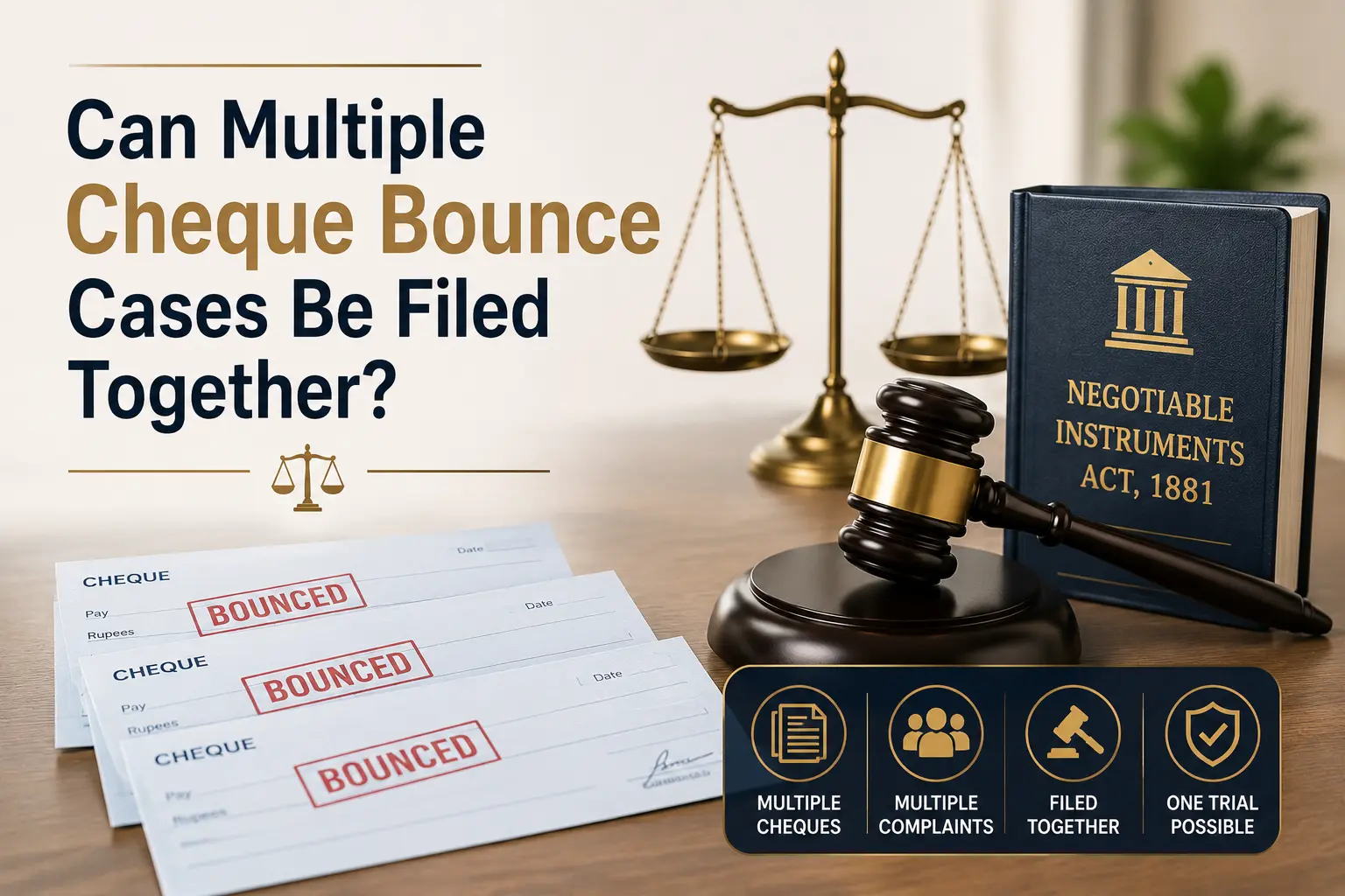 Can Multiple Cheque Bounce Cases Be Filed Together?