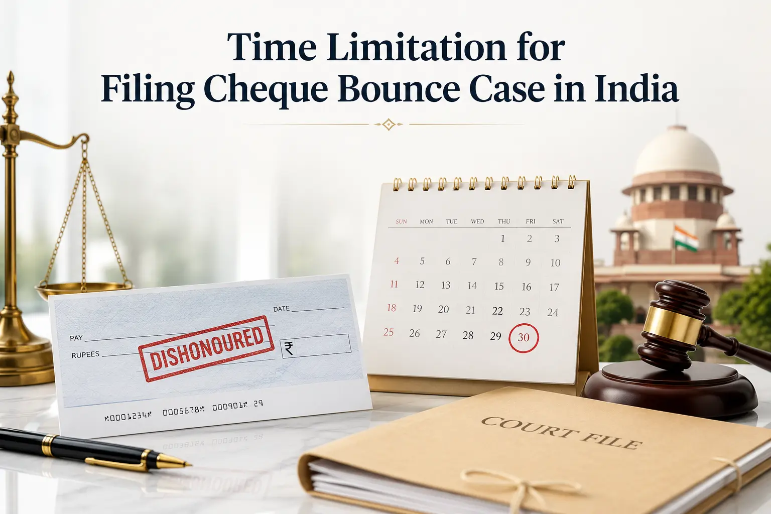 Cheque Bounce Case Filing Time Limit in India