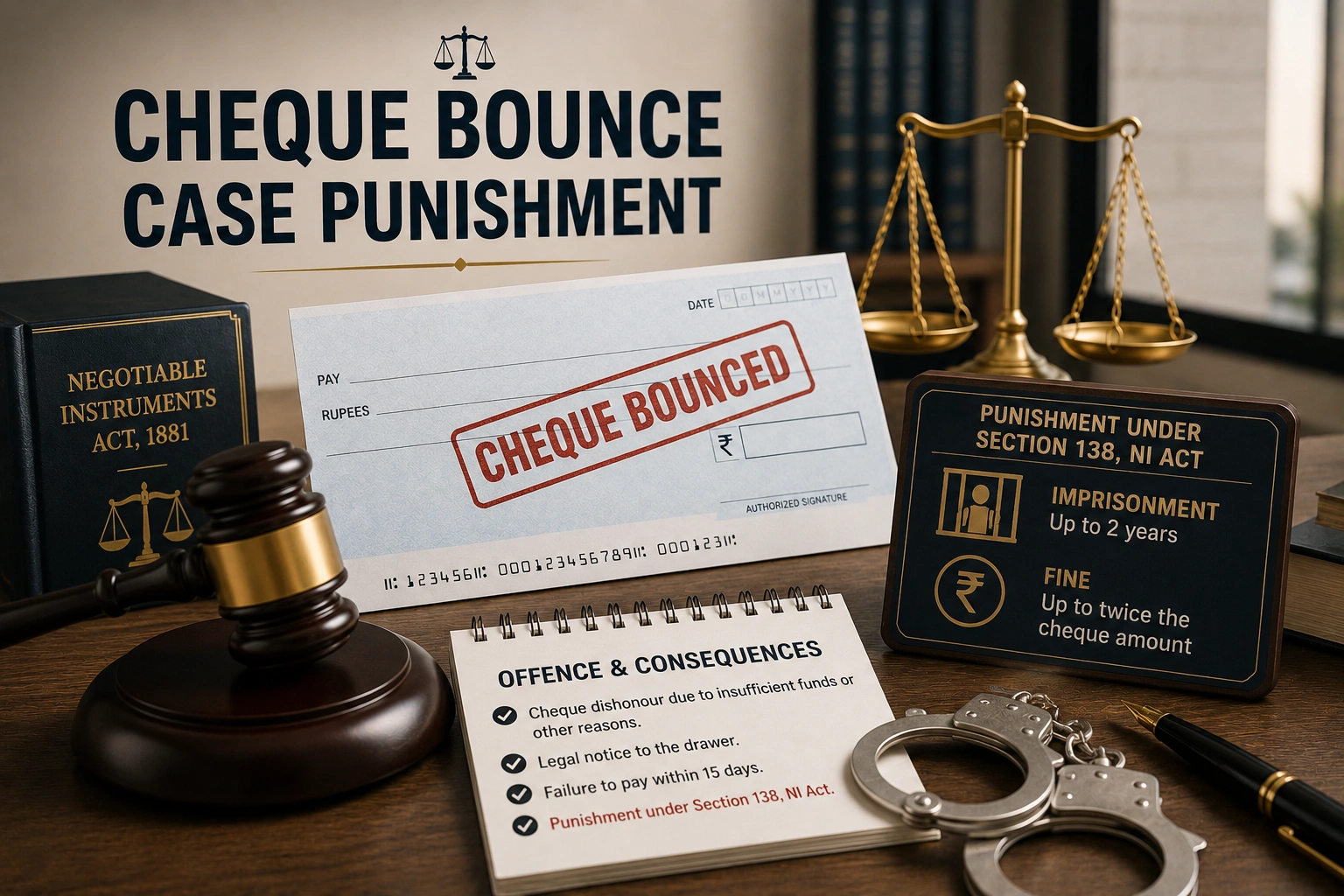 cheque bounce case punishment