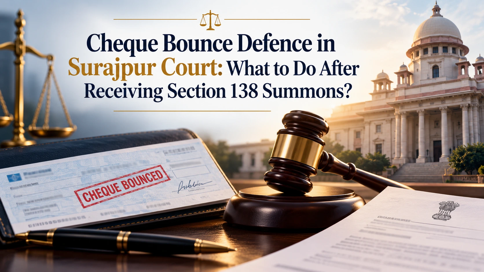 Cheque Bounce Defence in Surajpur Court: What to Do After Receiving Section 138 Summons?