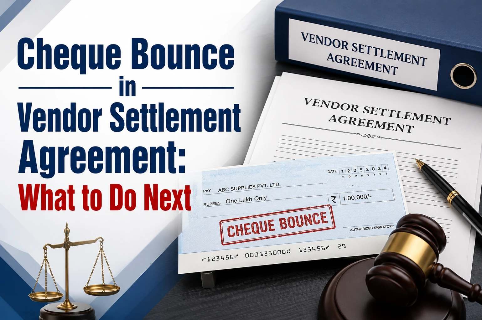 Cheque Bounce in Vendor Settlement Agreement: What to Do Next