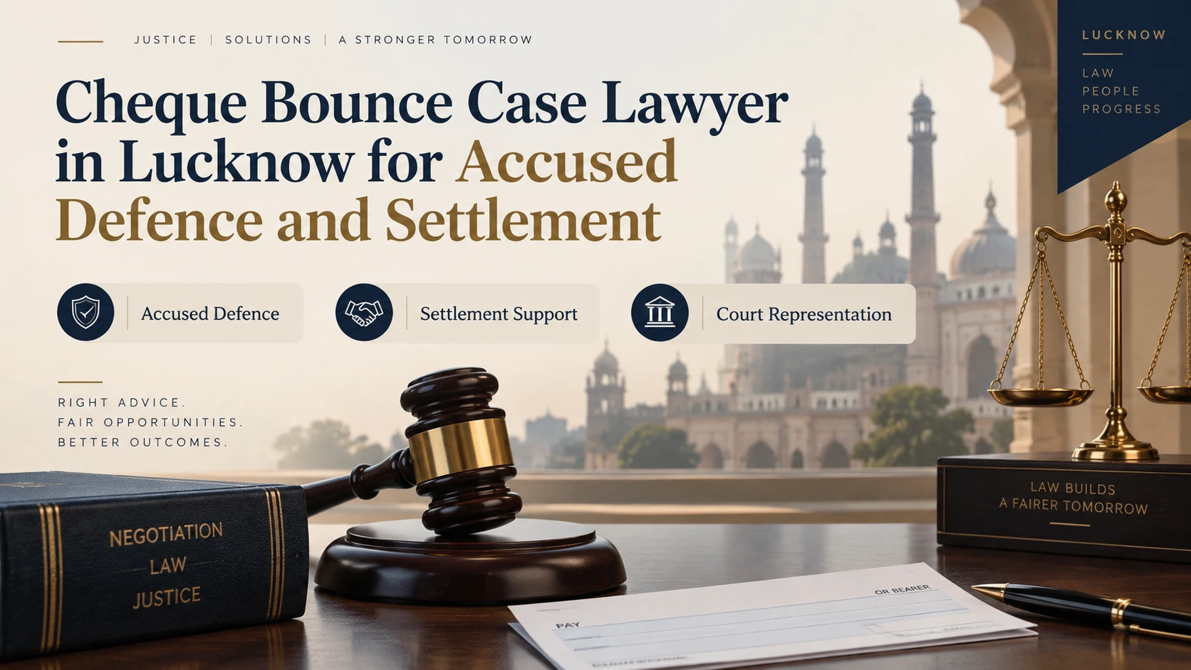 Cheque Bounce Lawyer in Lucknow for Accused Defence