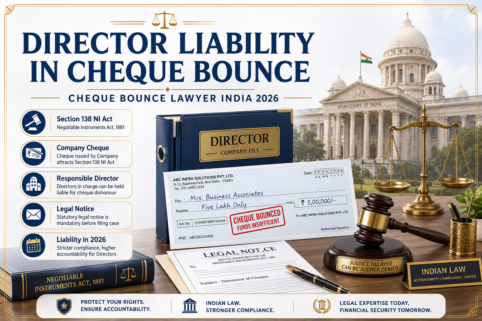 Director Liability in Cheque Bounce Cheque Counce Lawyer India 2026