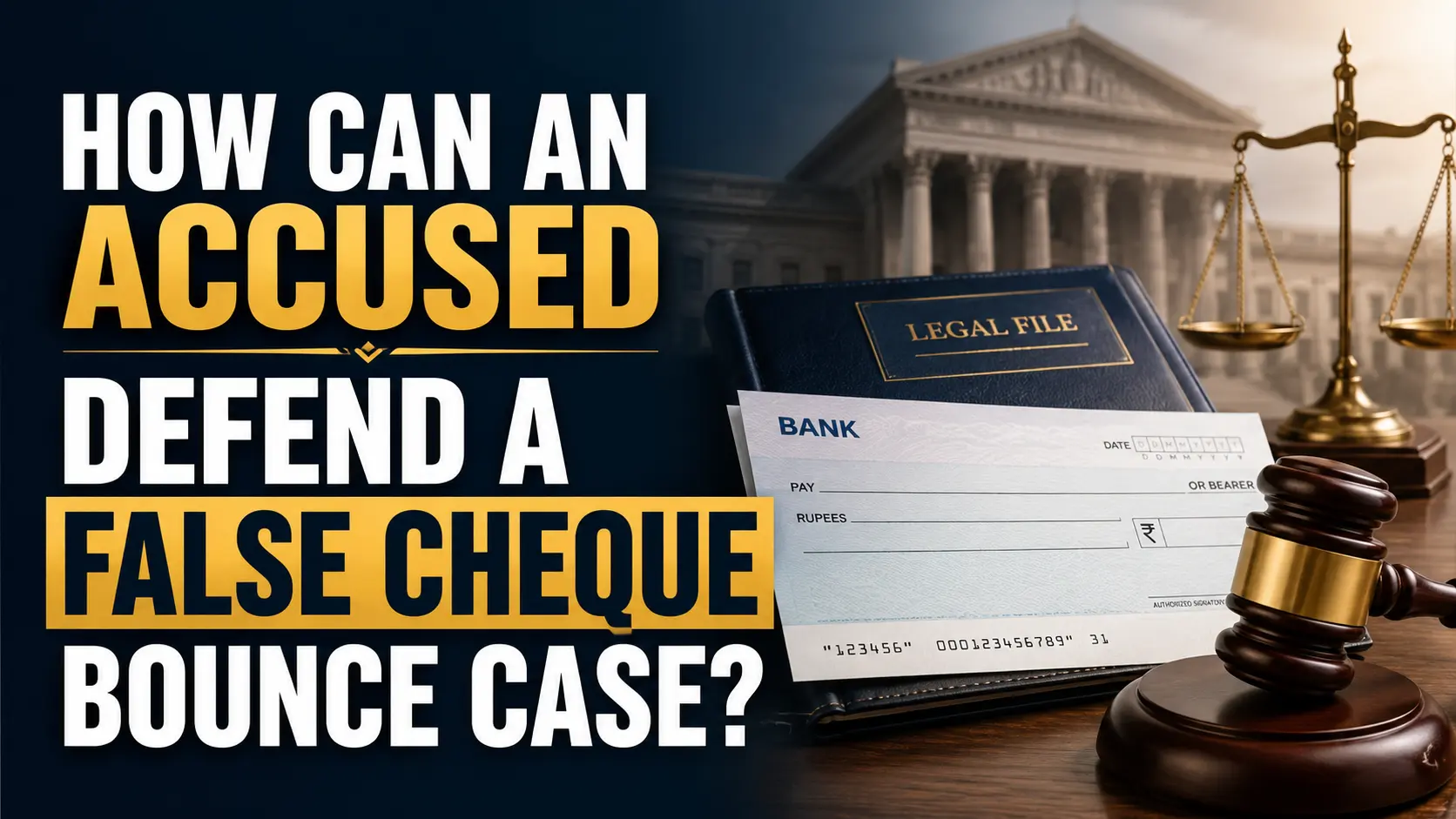 How Can an Accused Defend a False Cheque Bounce Case?