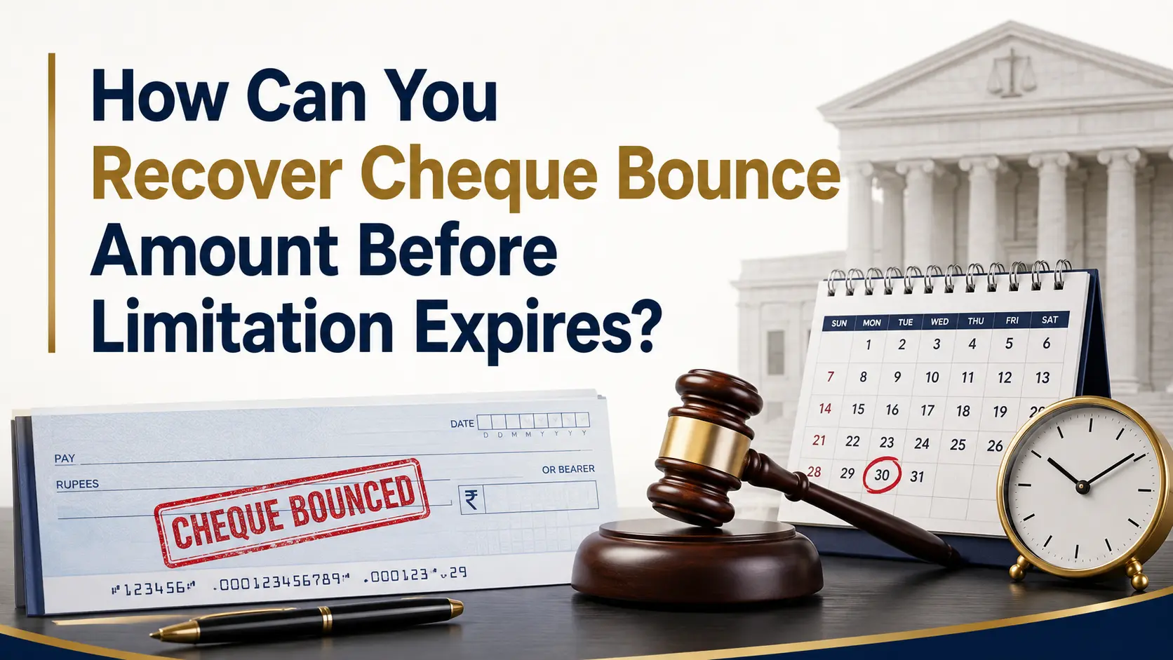 How Can You Recover Cheque Bounce Amount Before Limitation Expires?