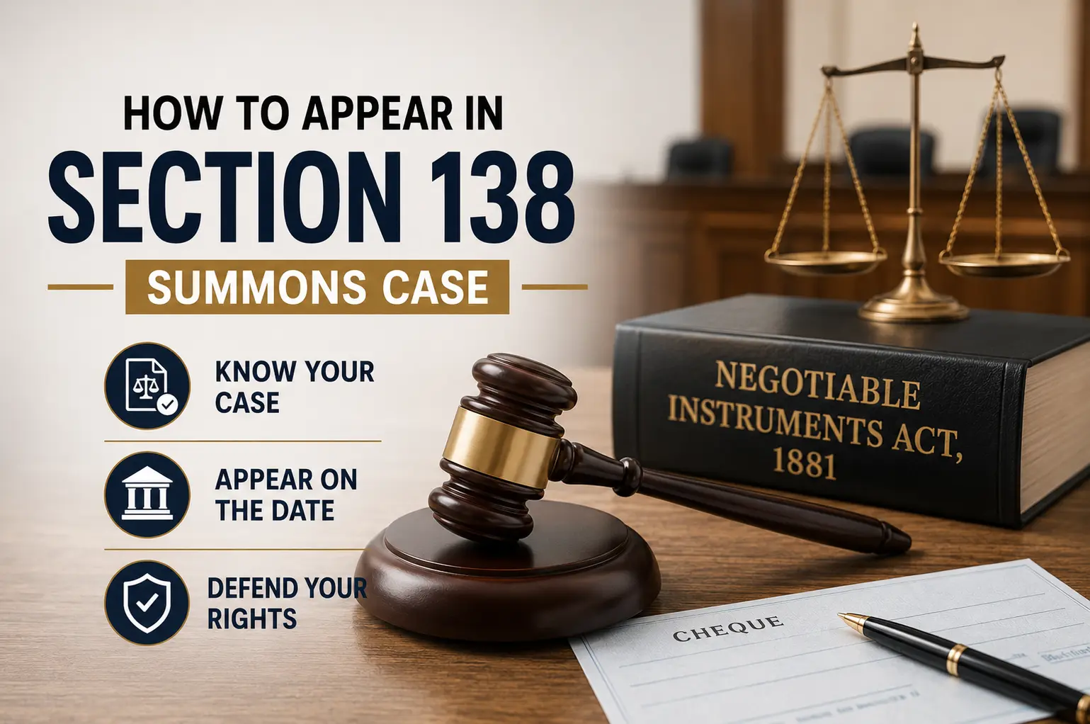 How to Appear in Section 138 Summons Case