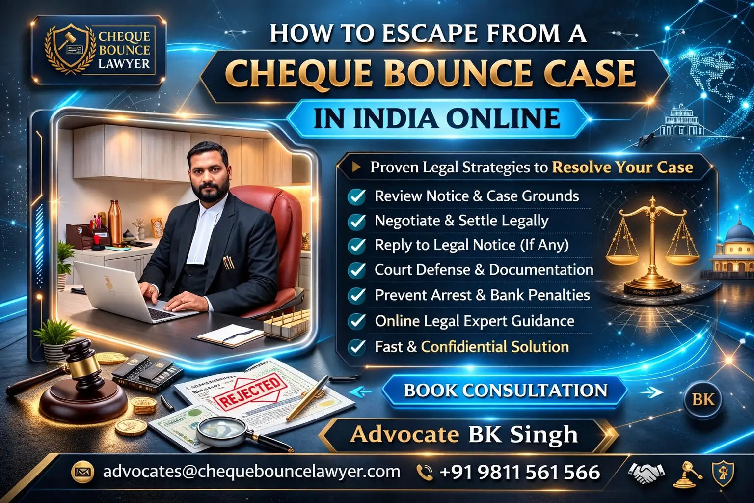 How to Escape from a Cheque Bounce Case in India Online