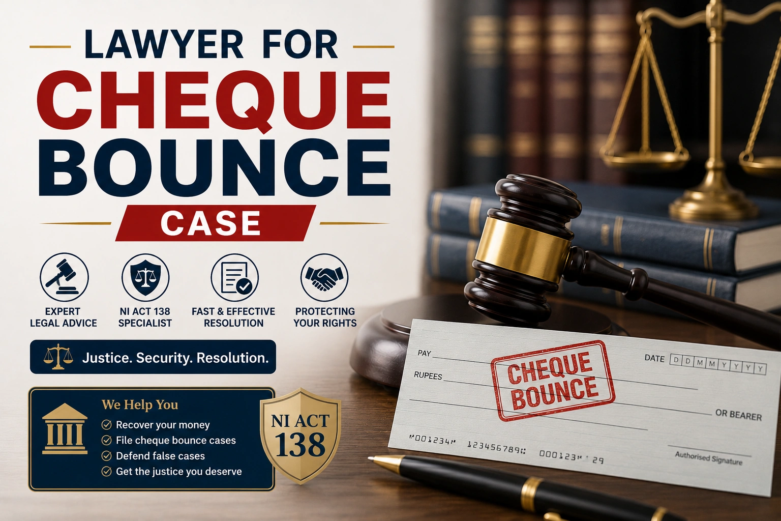 lawyer for cheque bounce case