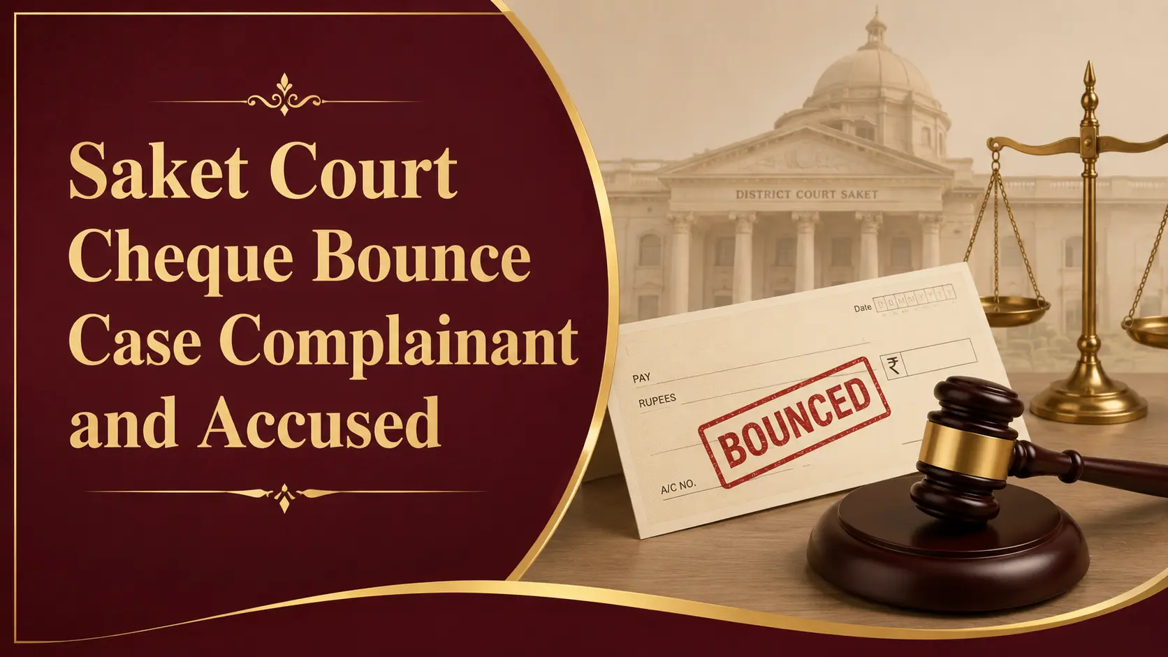 Saket Court Cheque Bounce Case  Complainant and Accused