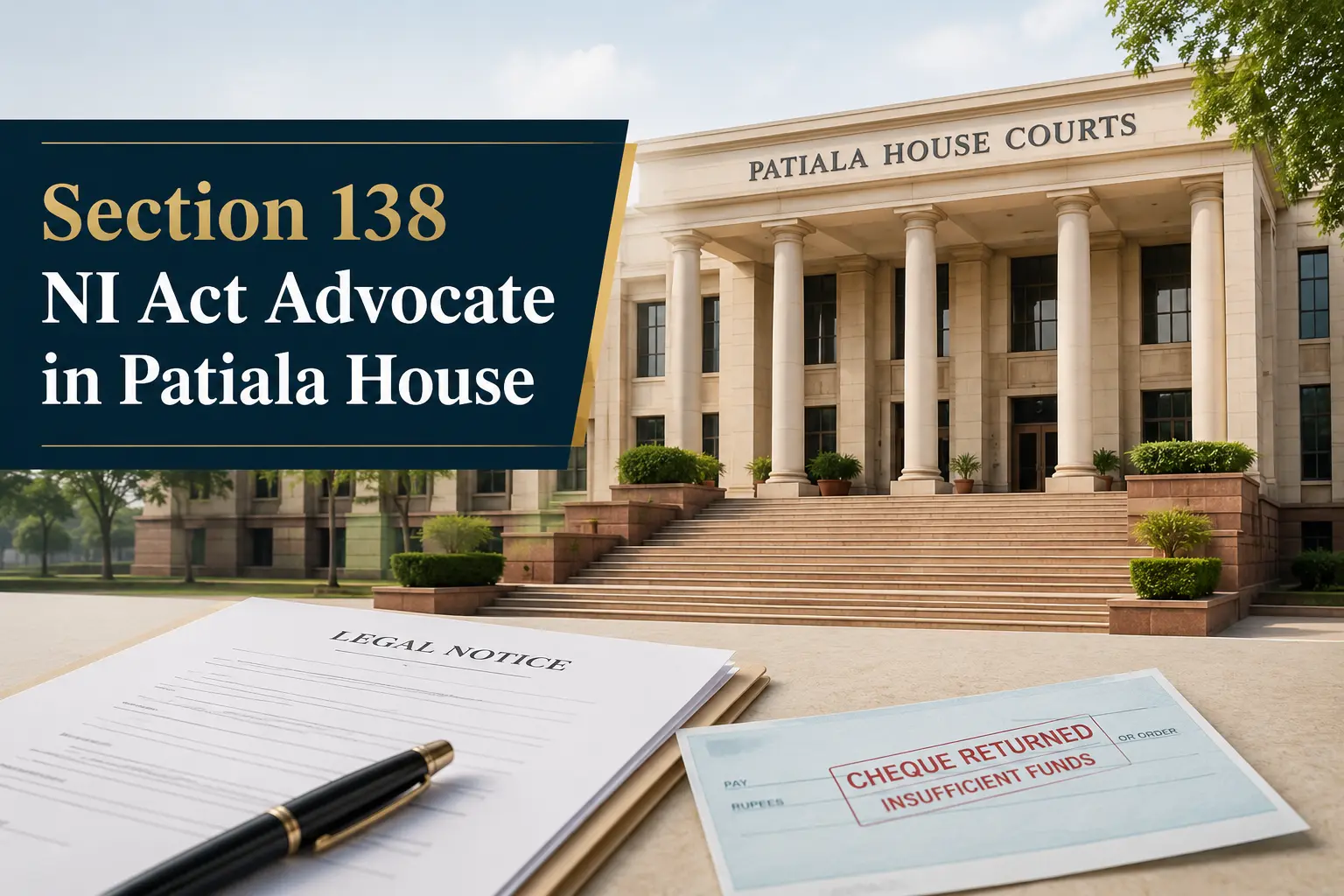 Section 138 NI Act Advocate in Patiala House for Fast Legal Notice and Filing