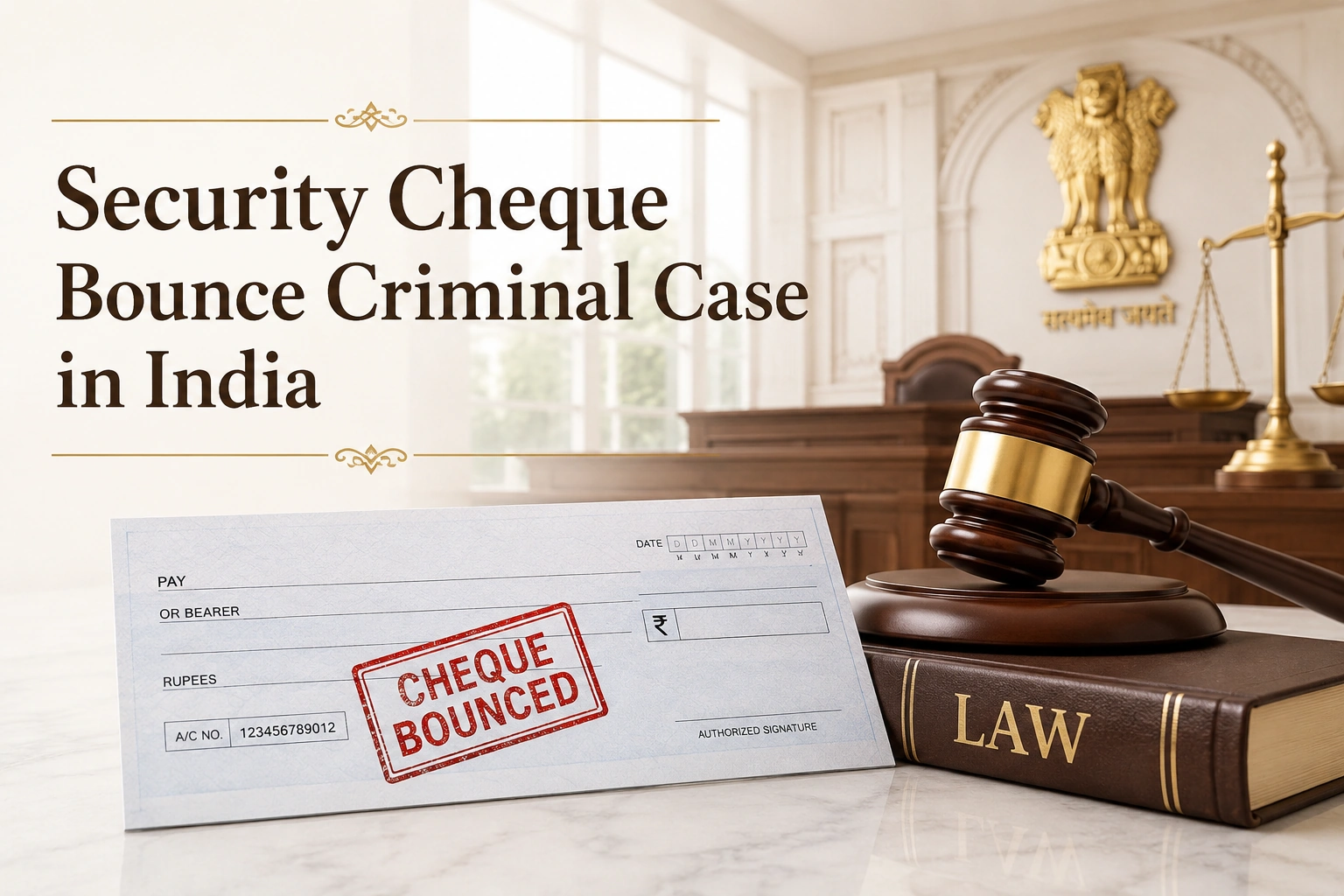 Security Cheque Bounce Criminal Case in India