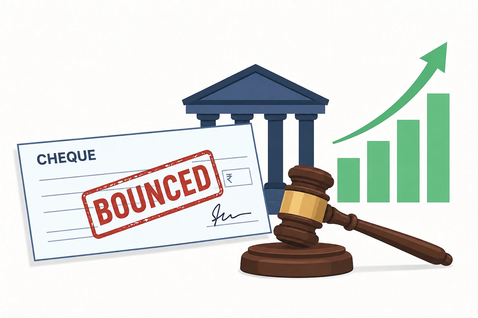 What is the actual success rate of cheque bounce recovery cases in India?