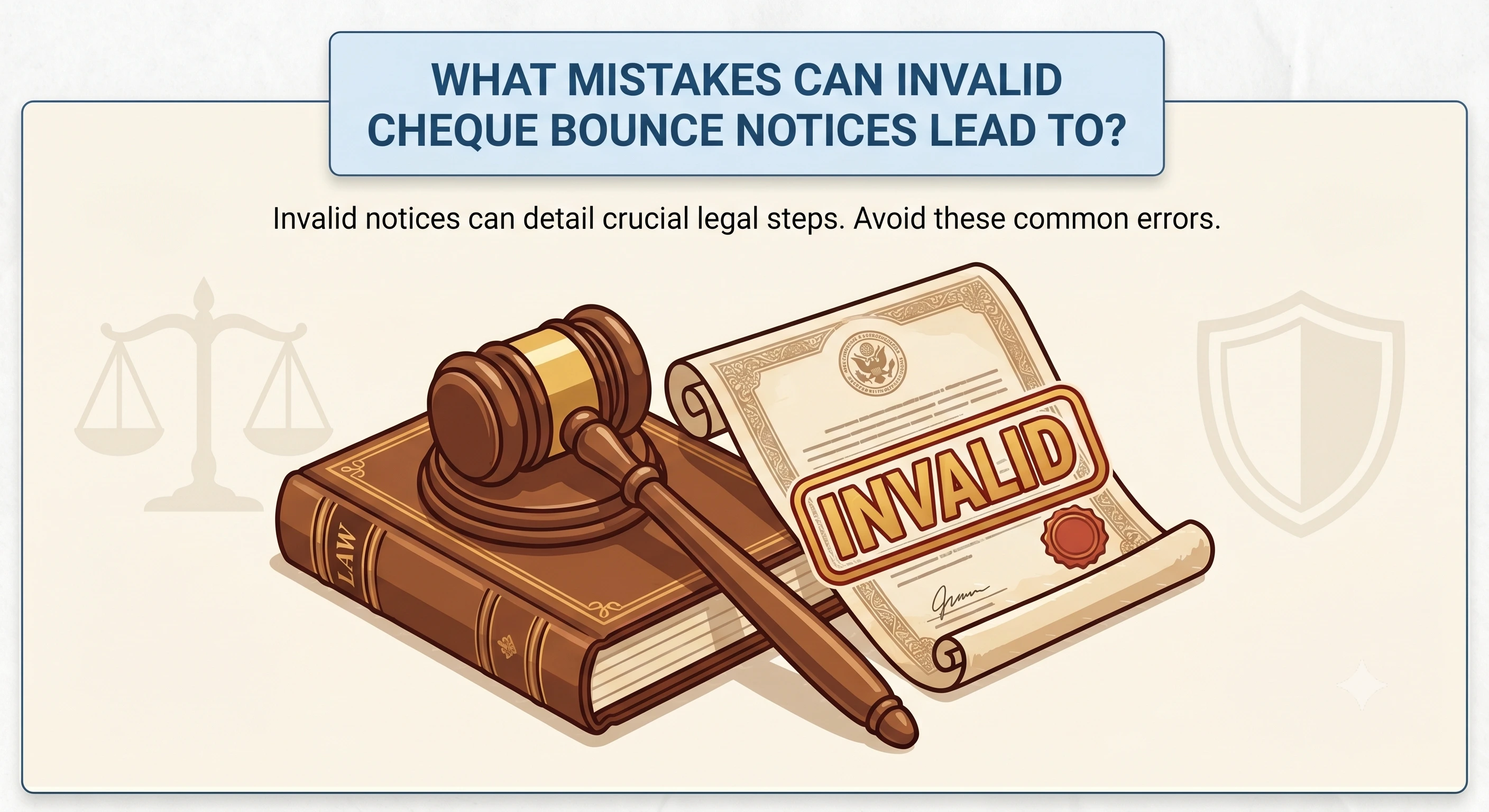 What Mistakes Can Invalid Cheque Bounce Notices Lead To?