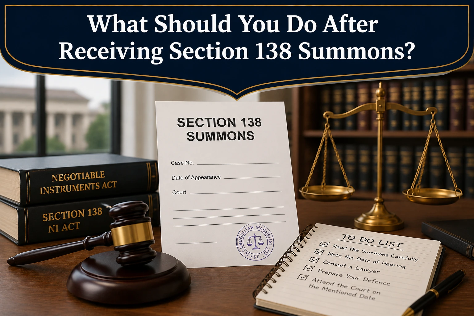 What Should You Do After Receiving Section 138 Summons?