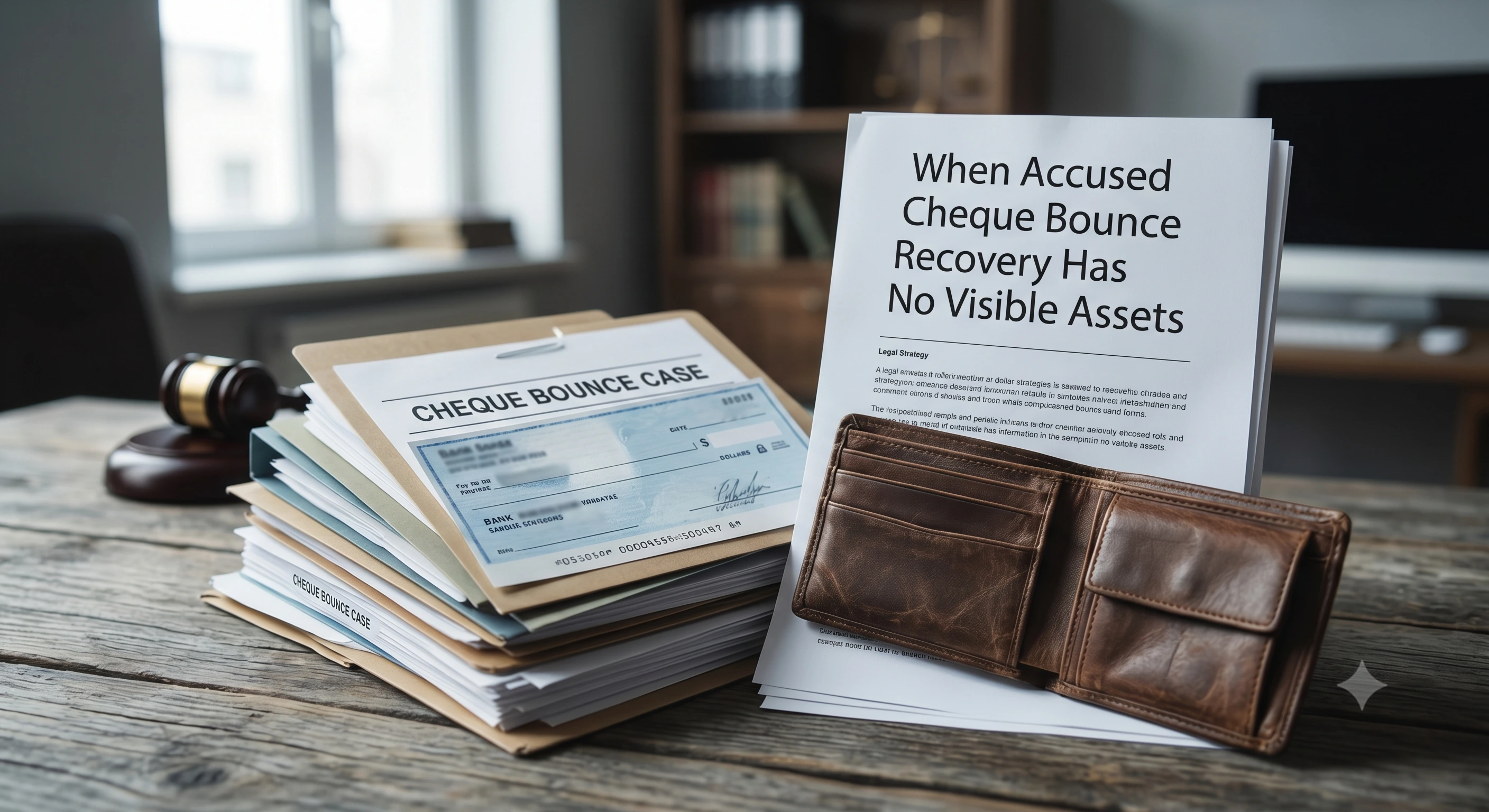 When Accused Cheque Bounce Recovery  Has No Visible Assets